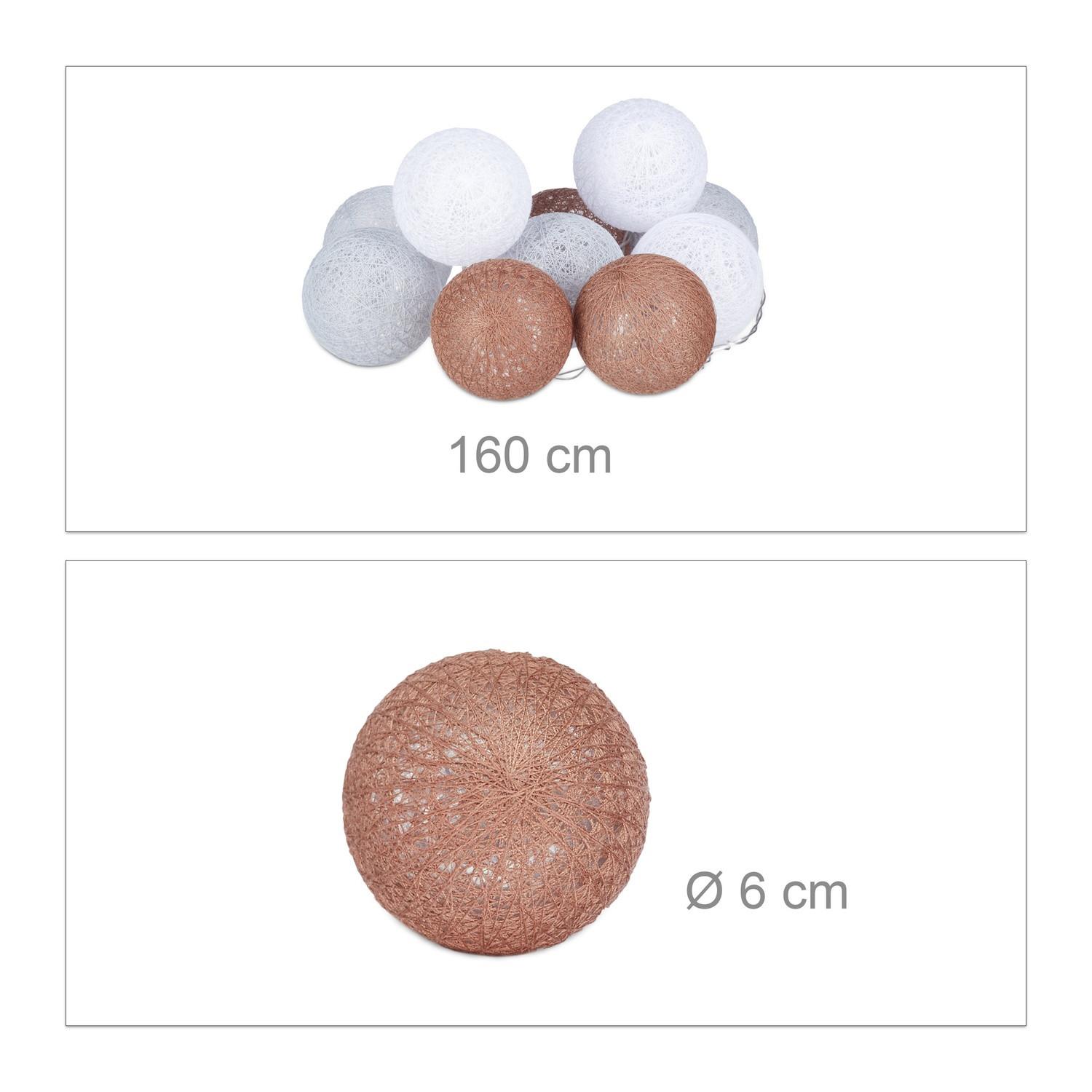 B2X Guirlande lumineuse LED avec 10 boules  