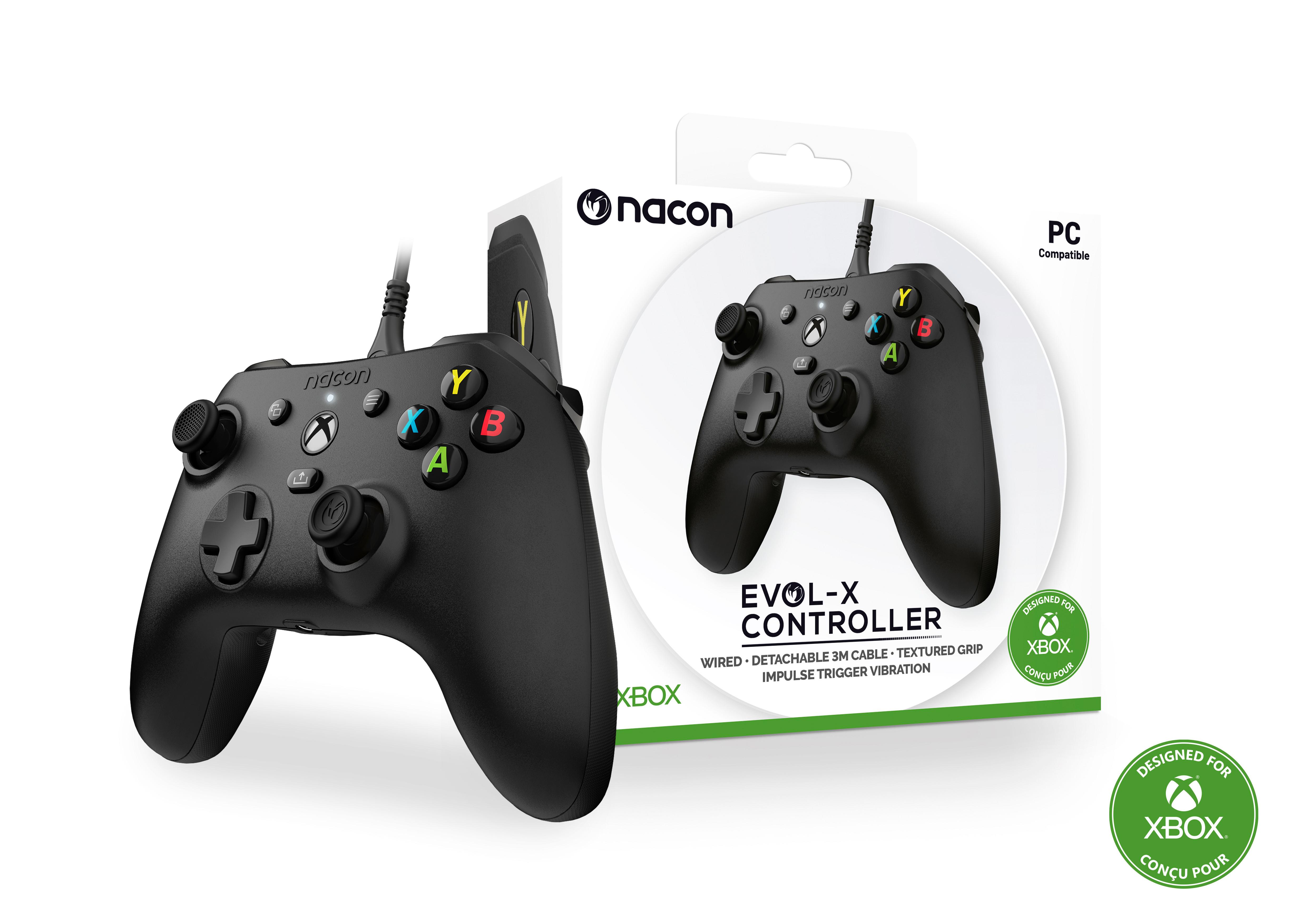 nacon  XBXEVOL-X Gaming-Controller Schwarz USB Gamepad Xbox 