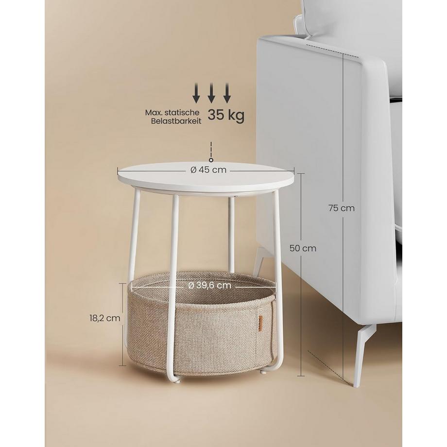 Songmics Beistelltisch mit Stauraum  