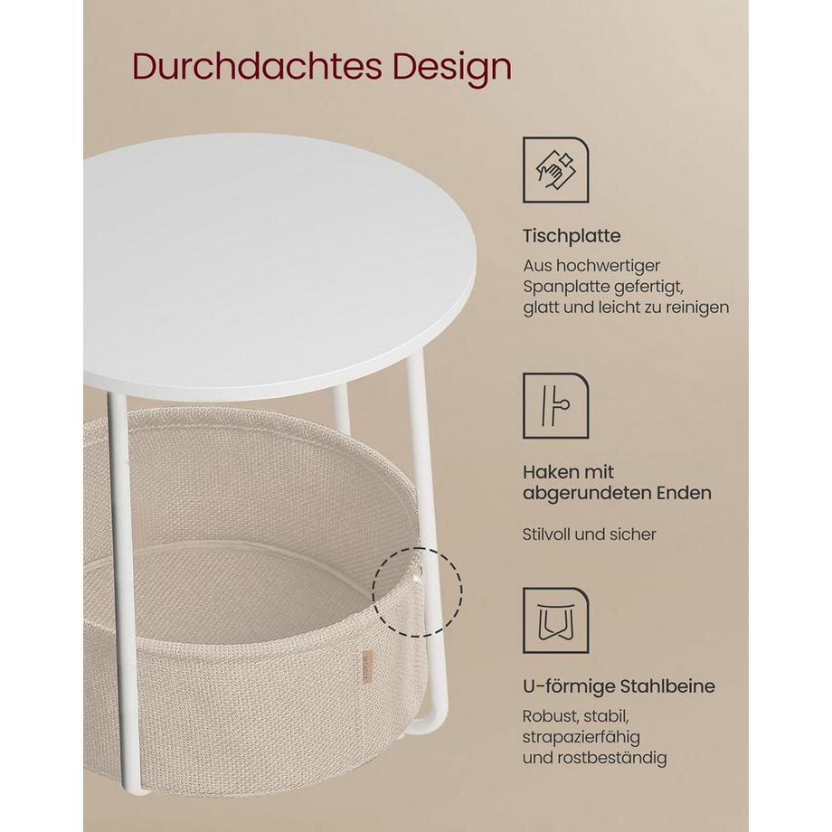 Songmics Beistelltisch mit Stauraum  