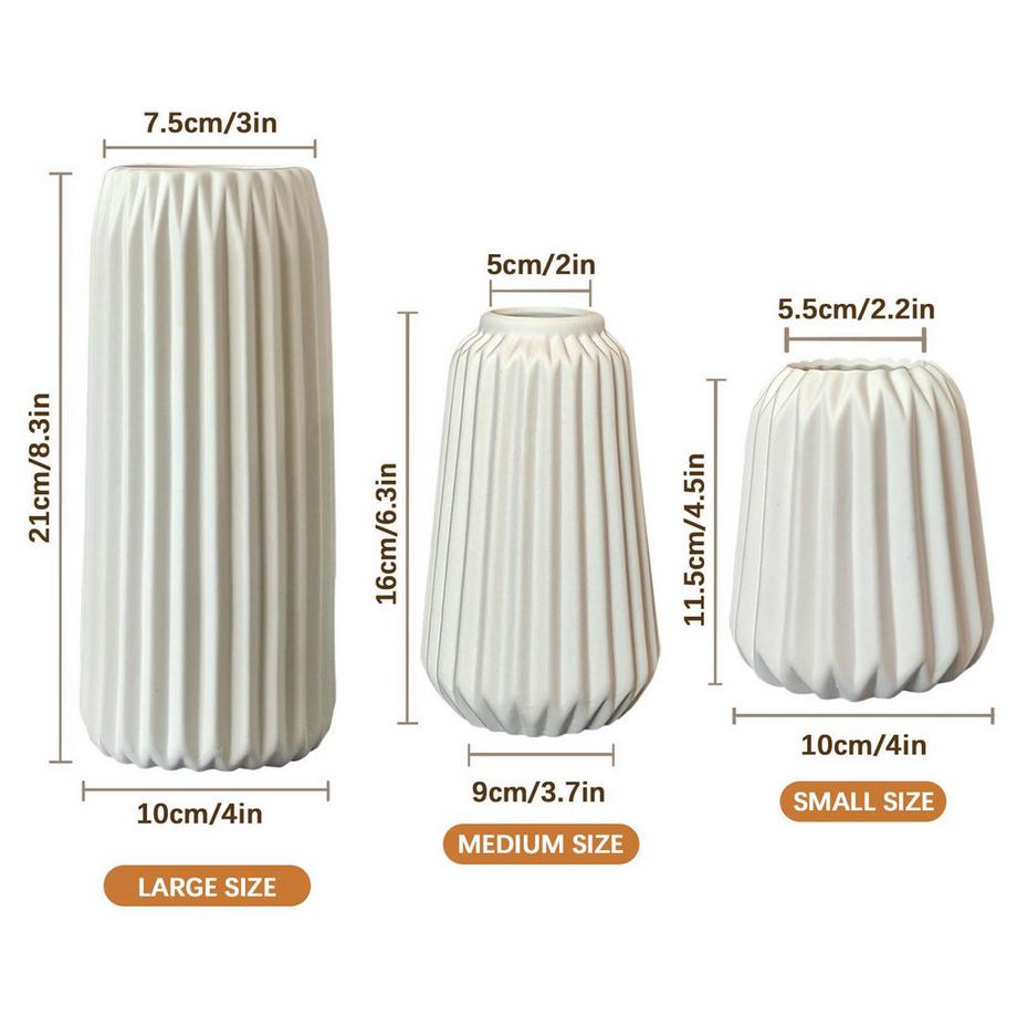 Alopini Vases Décoratifs en Céramique Lot de 3 pour la décoration Intérieure Moderne  