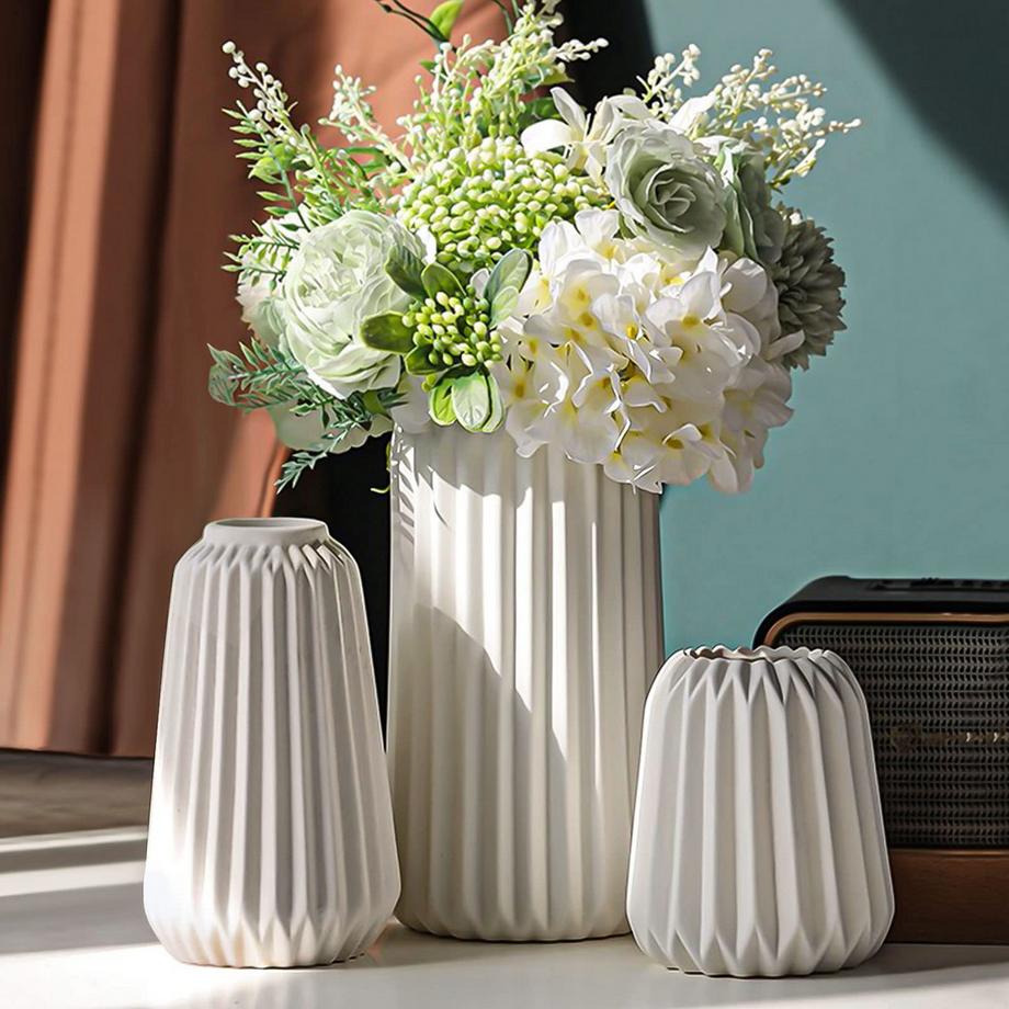Vases Décoratifs en Céramique Lot de 3 pour la décoration Intérieure Moderne
