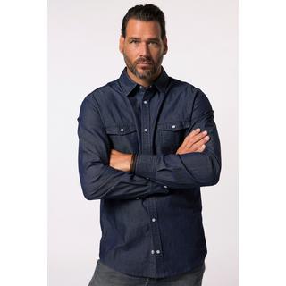 JP1880  Chemise en jean manches longues et col Kent, coupe Modern Fit - jusqu'au 8&nbsp;XL 