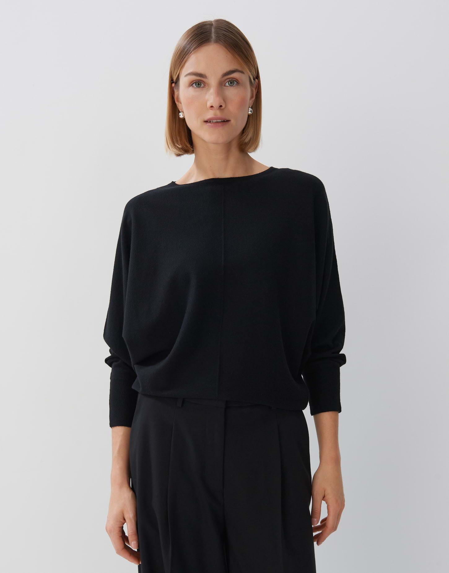 Image of Strickpullover Taliya Detail O-form Damen Schwarz 40