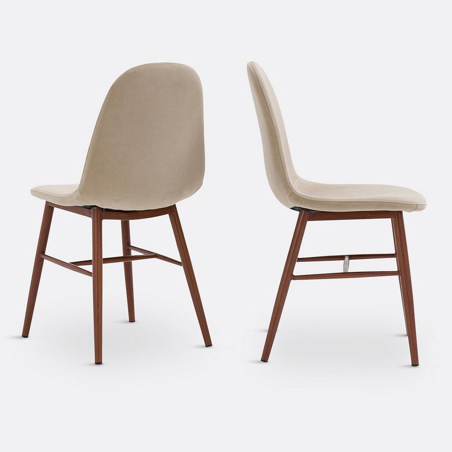 La Redoute Intérieurs Lot de 2 chaises velours  