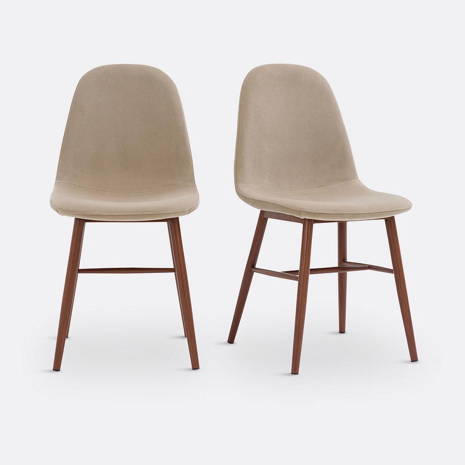 La Redoute Intérieurs Lot de 2 chaises velours  