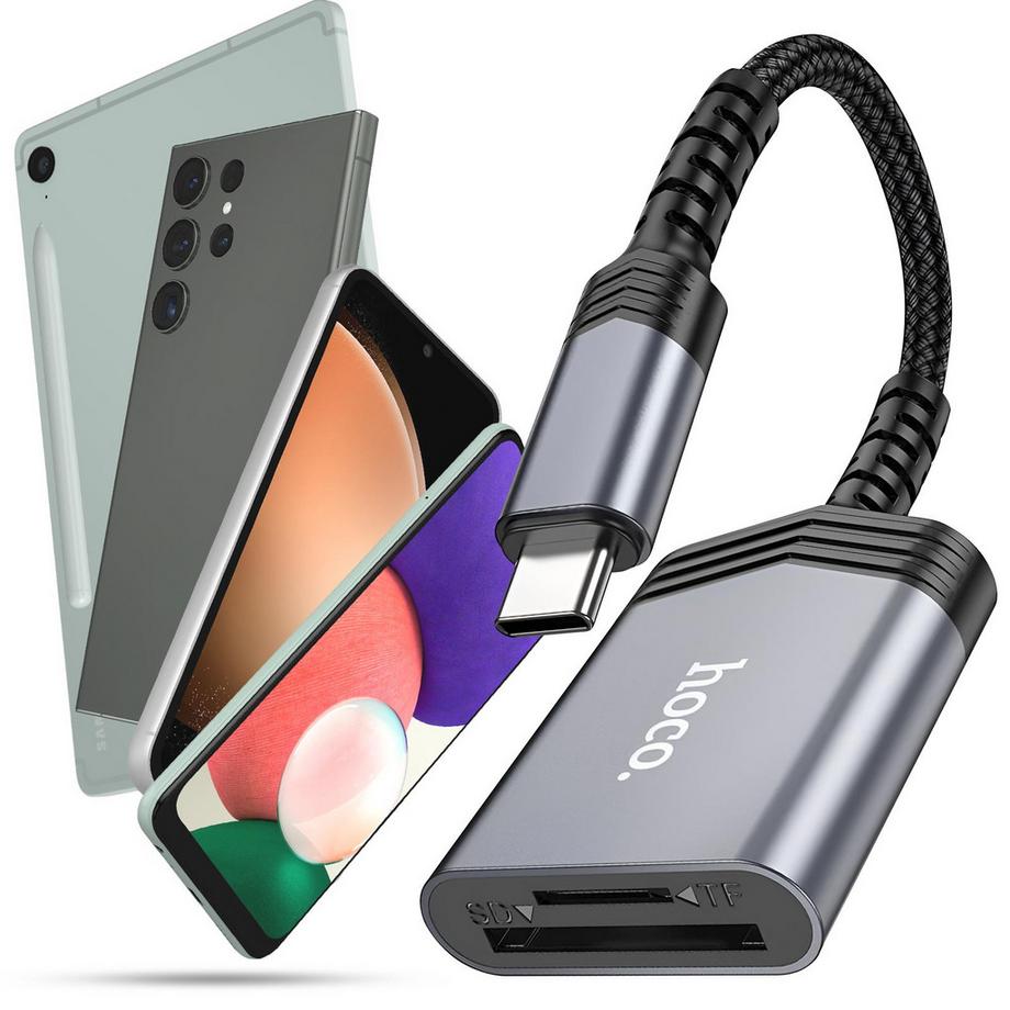 Avizar  Lecteur Carte SD Hoco p. Téléphone USB-C 