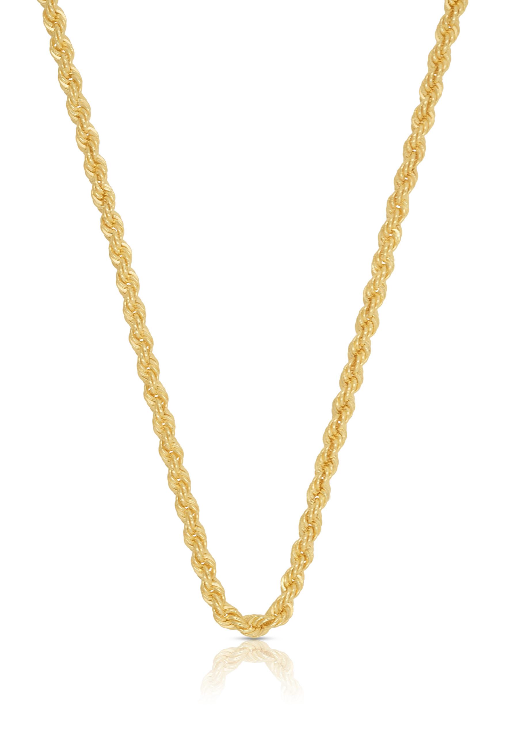 MUAU Schmuck  Collier cordon or jaune 750, 2.7mm, 50cm 