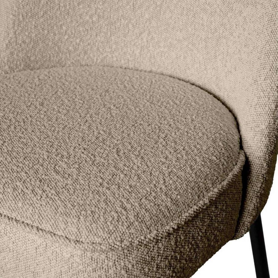 mutoni Chaise de salle à manger Vogue Bouclé beige  