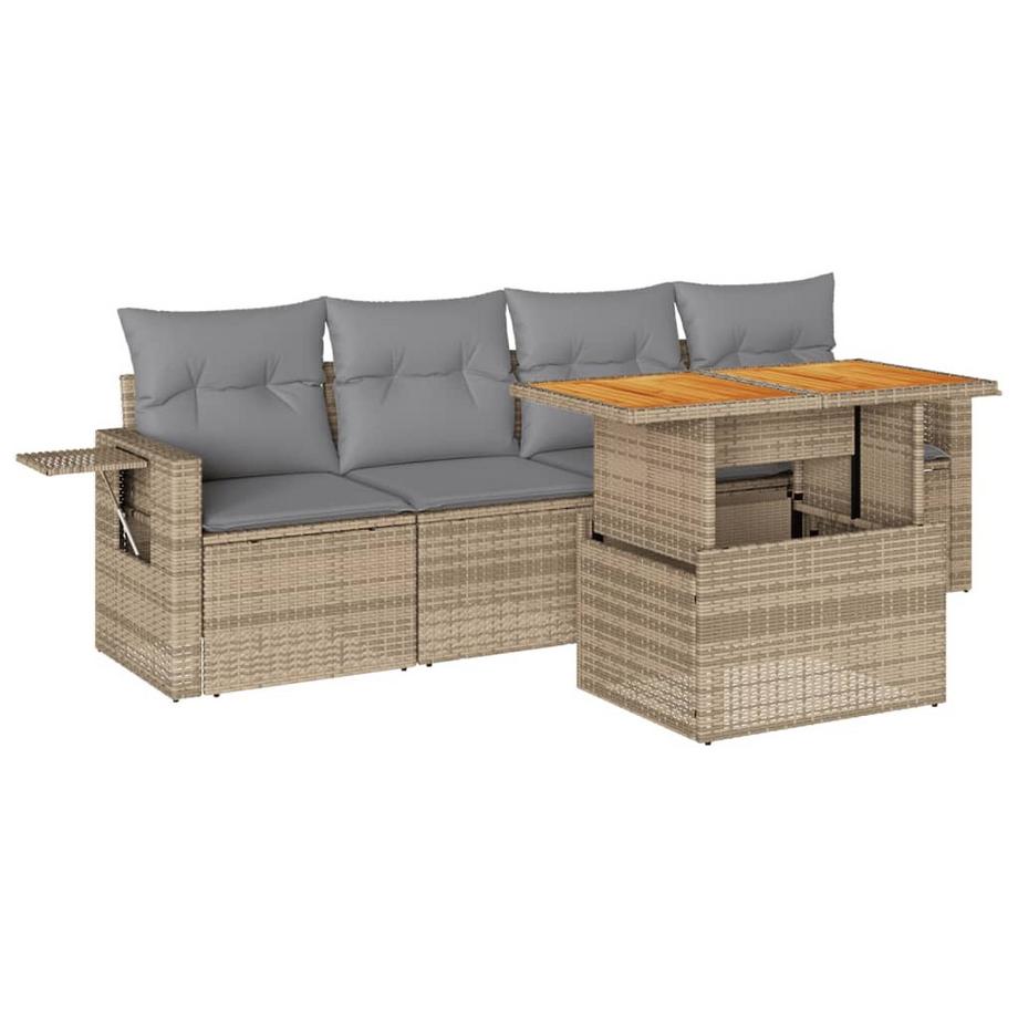 set di divani da giardino Polirattan