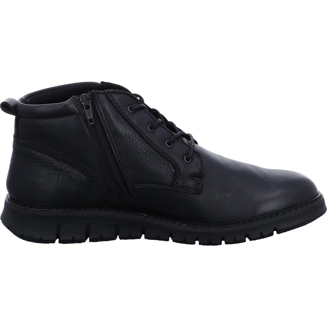 Image of Leandro - Leder Stiefelette Unisex Schwarz 43