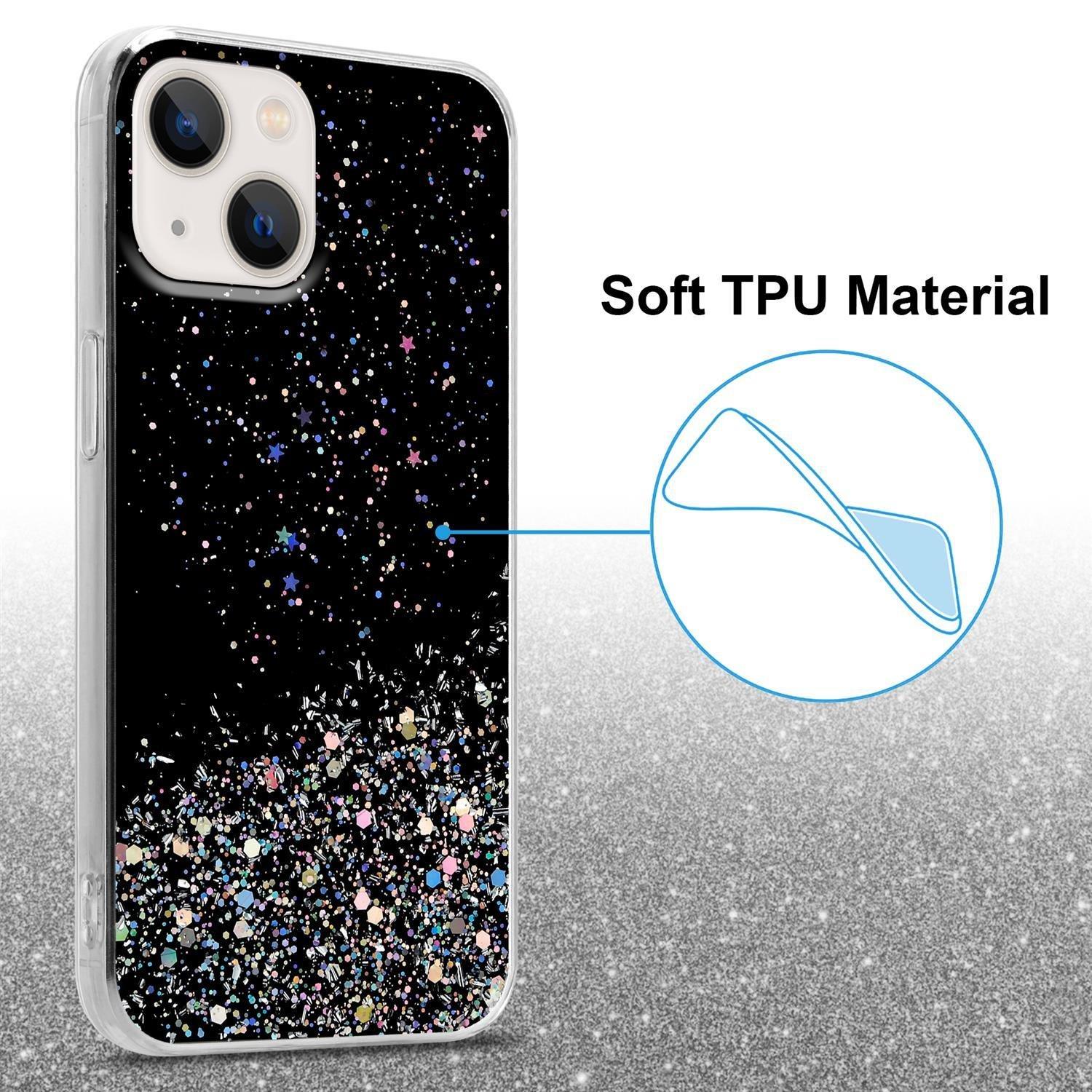 Cadorabo  Hülle für Apple iPhone 13 TPU Silikon mit funkelnden Glitter 