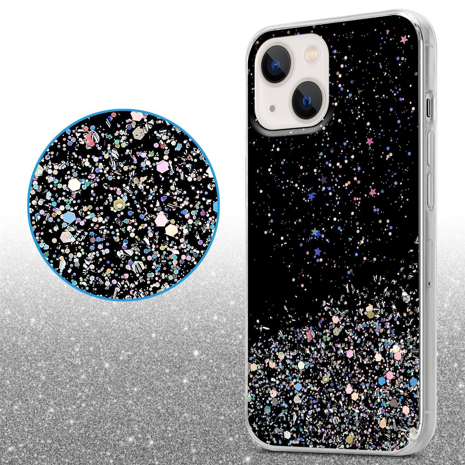 Cadorabo  Hülle für Apple iPhone 13 TPU Silikon mit funkelnden Glitter 