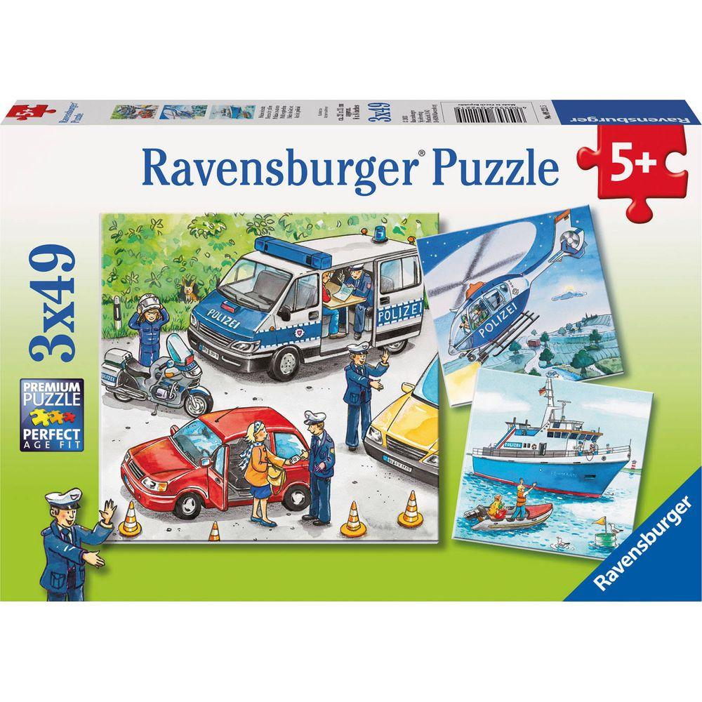 Ravensburger  Puzzle Polizeieinsatz (3x49) 