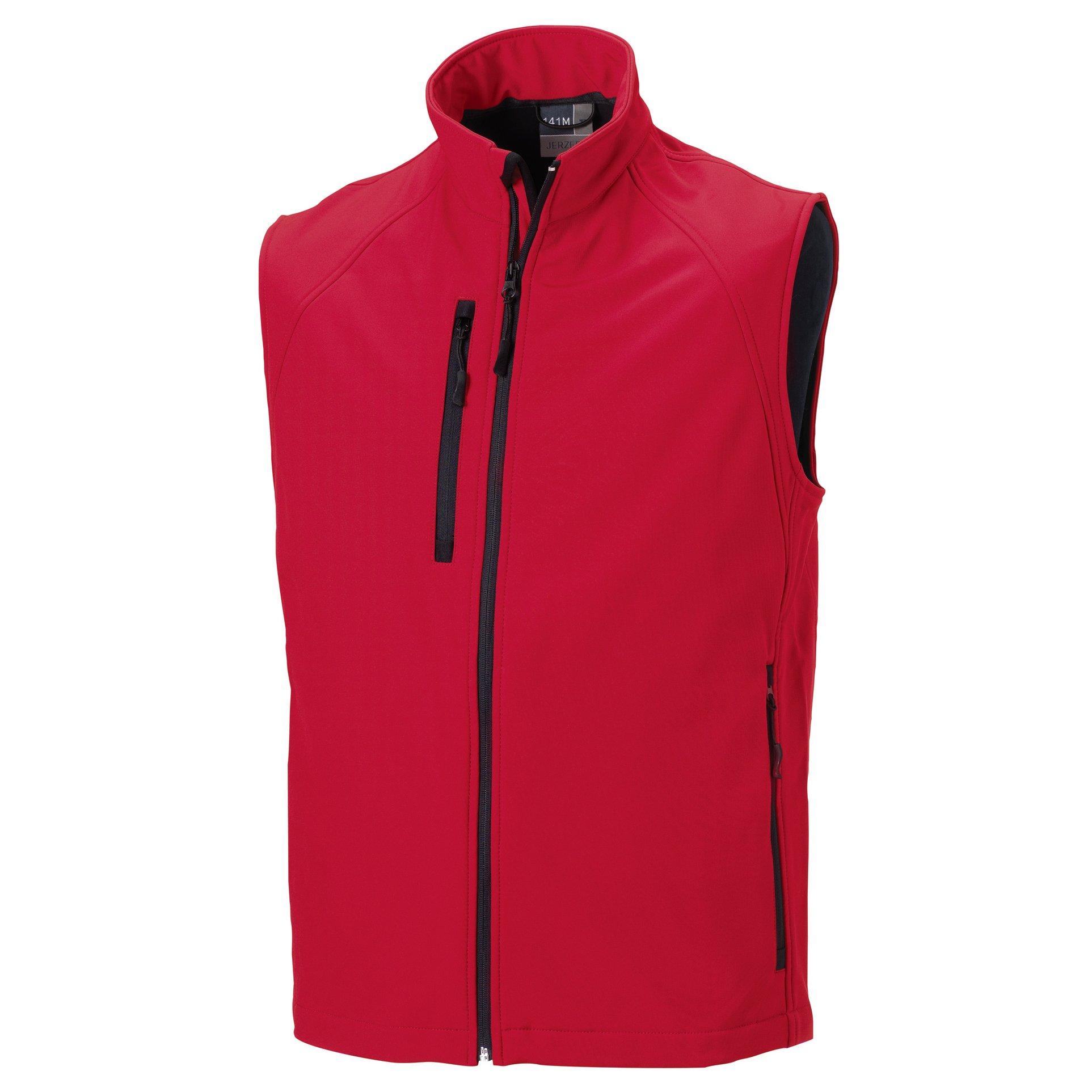 Image of Softshellweste, 3lagig Herren Rot Bunt M