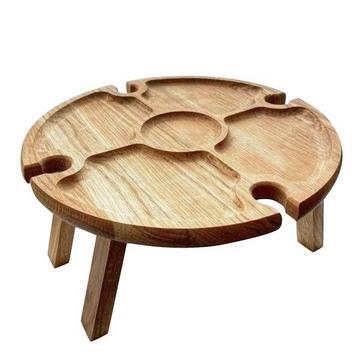 Table à vin pliante pour pique-nique - Bois