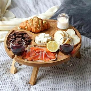 Northio  Klappbarer Weintisch für Picknick - Holz 