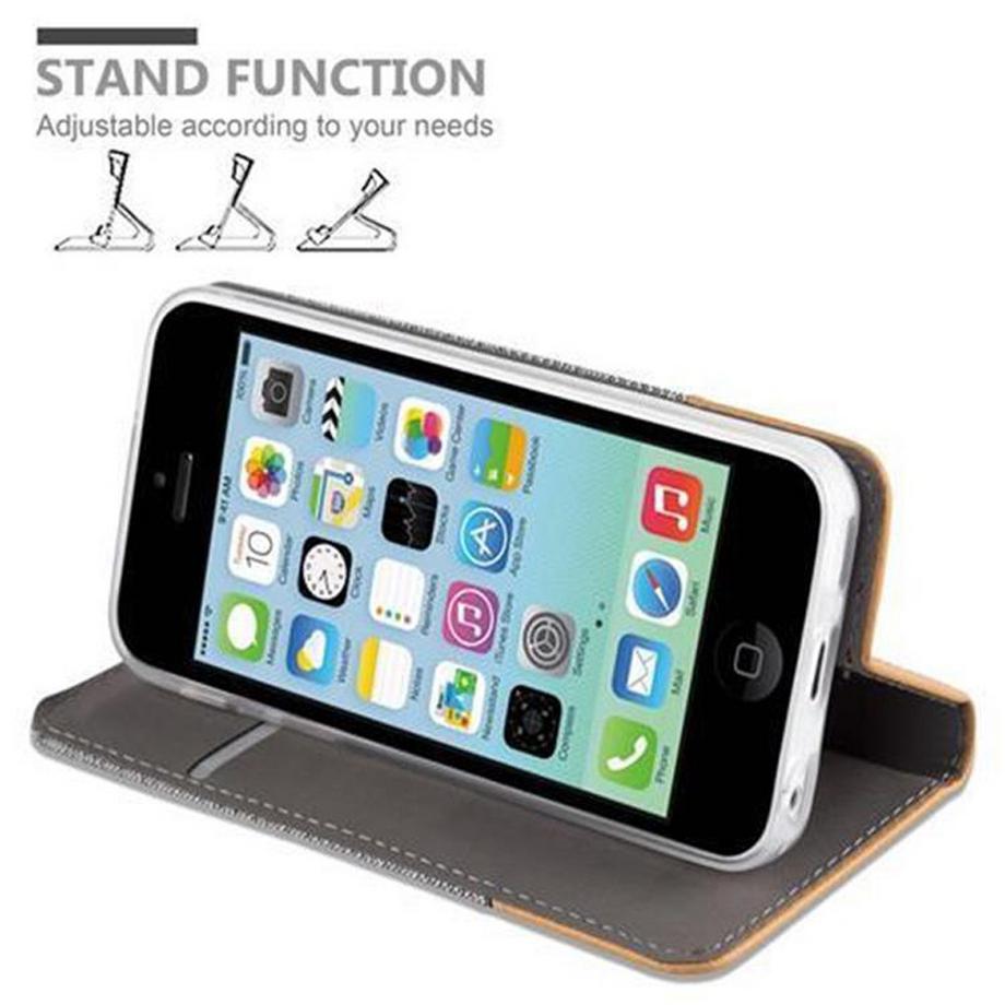 Cadorabo  Housse compatible avec Apple iPhone 5C - Coque de protection avec fermeture magnétique, fonction de support et compartiment pour carte 