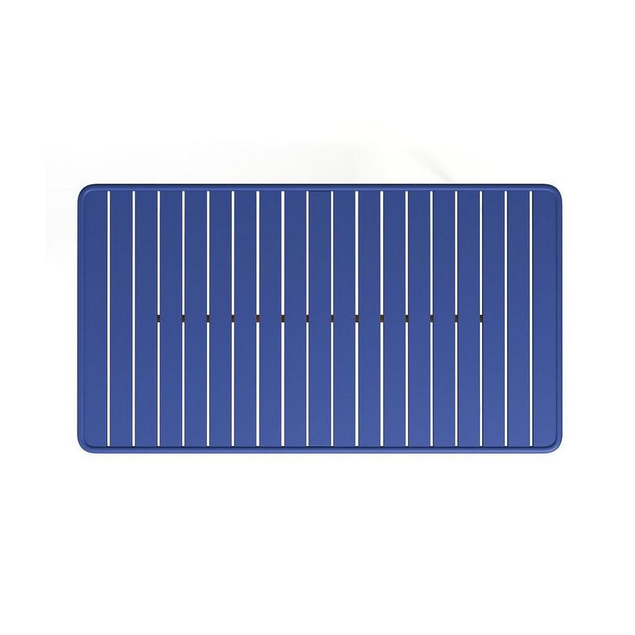 Vente-unique Garten-Essgruppe: Tisch D. 160 cm + 2 Sessel + 4 Stühle - Metall - Dunkelblau - MIRMANDE von MYLIA  