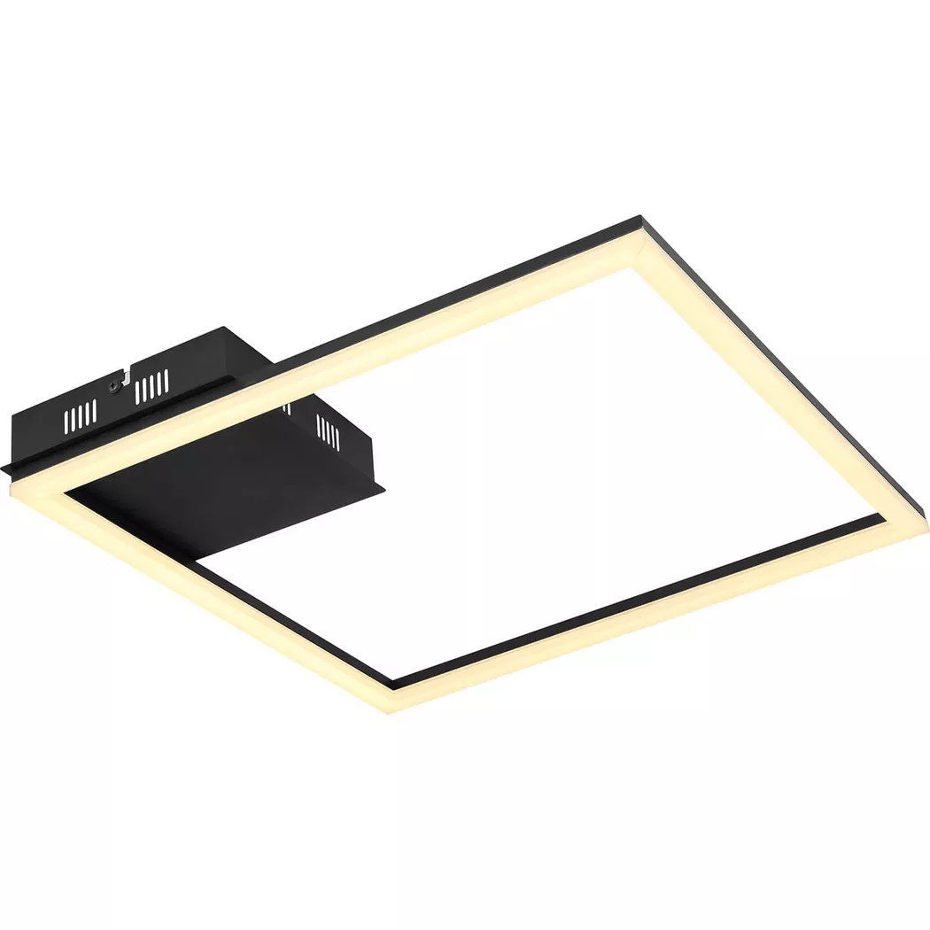 mutoni – Deckenleuchte Tiny Metall matt LED 40x40x6, One Size, Schwarz