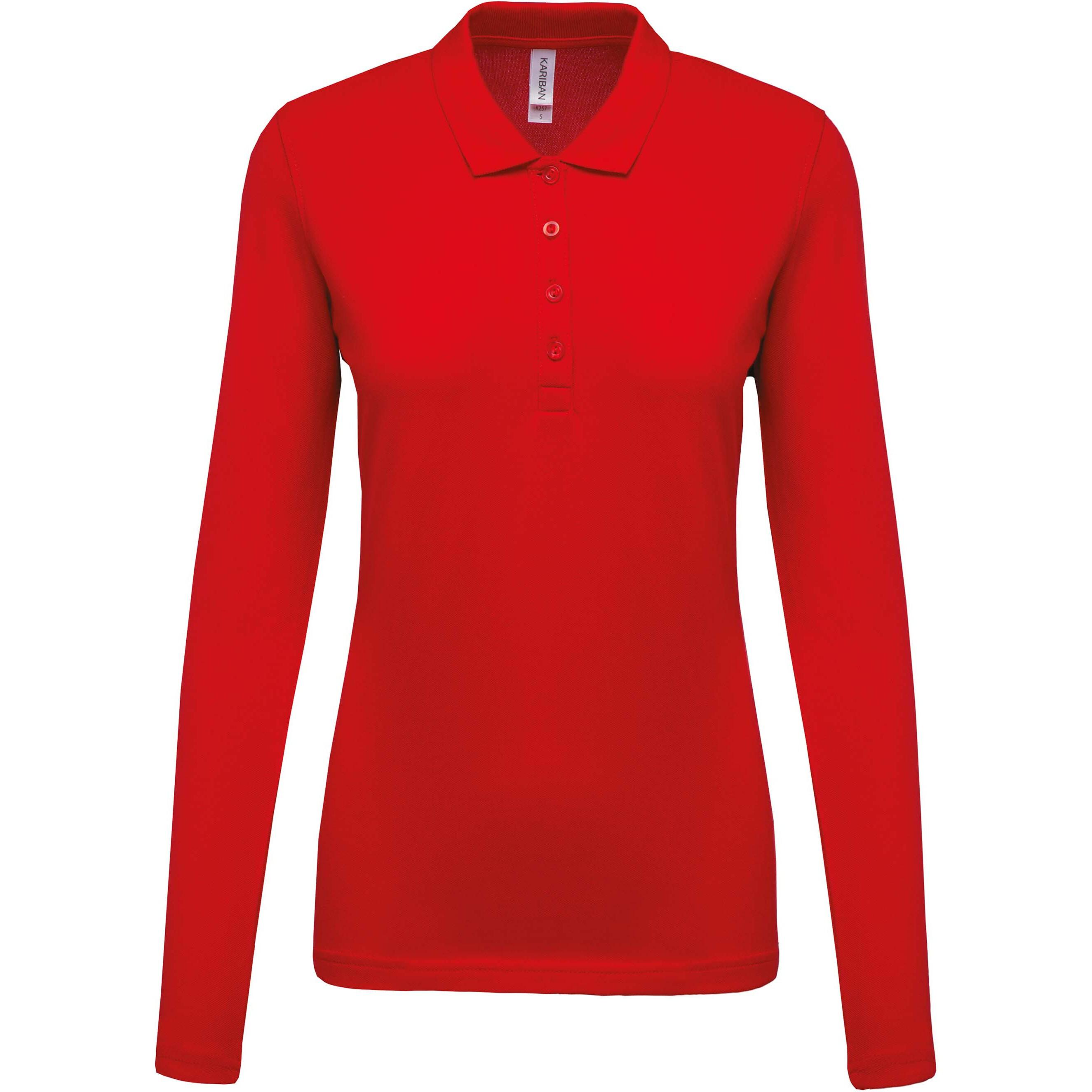 Kariban Damen Langarm Piqué Polo Shirt  