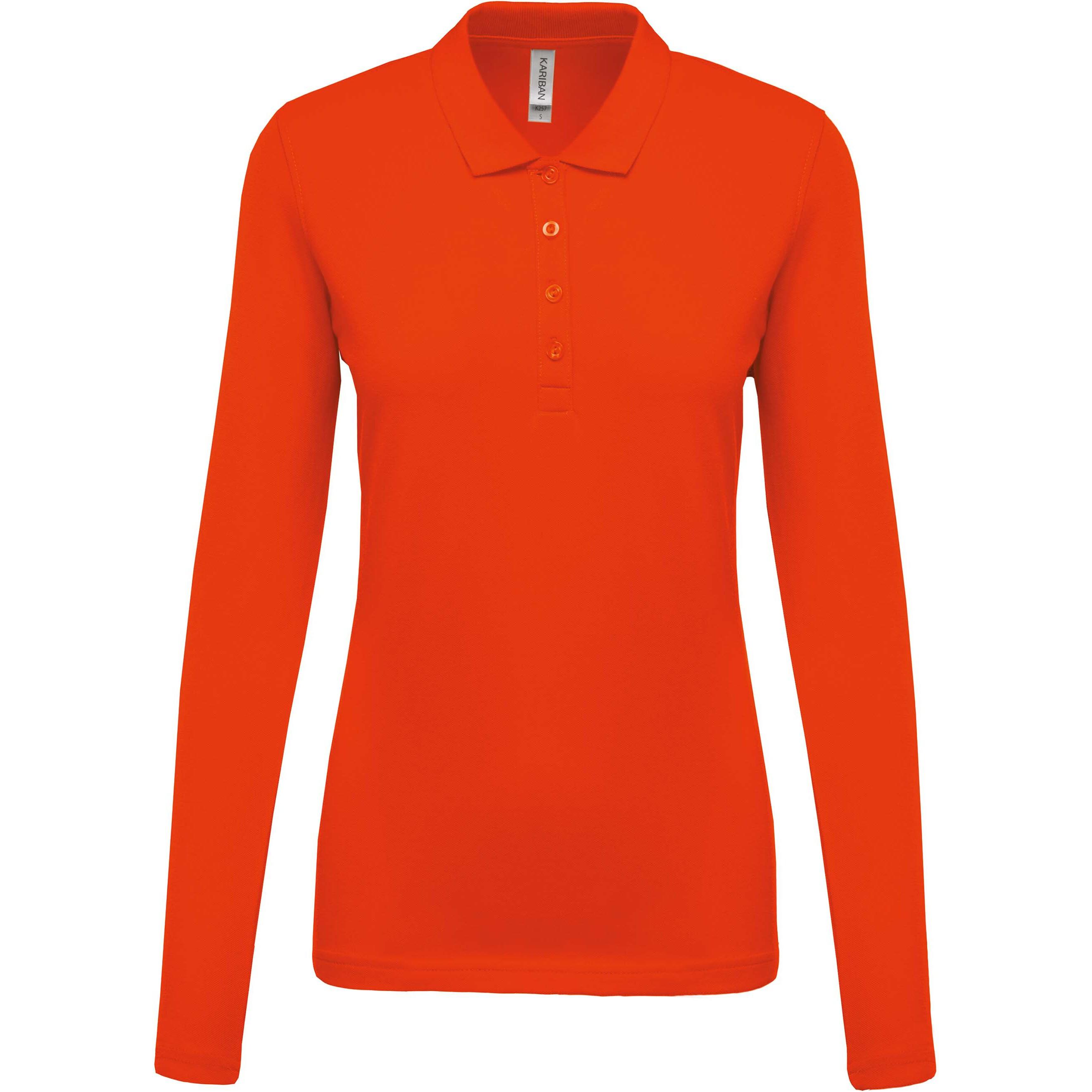 Kariban Damen Langarm Piqué Polo Shirt  