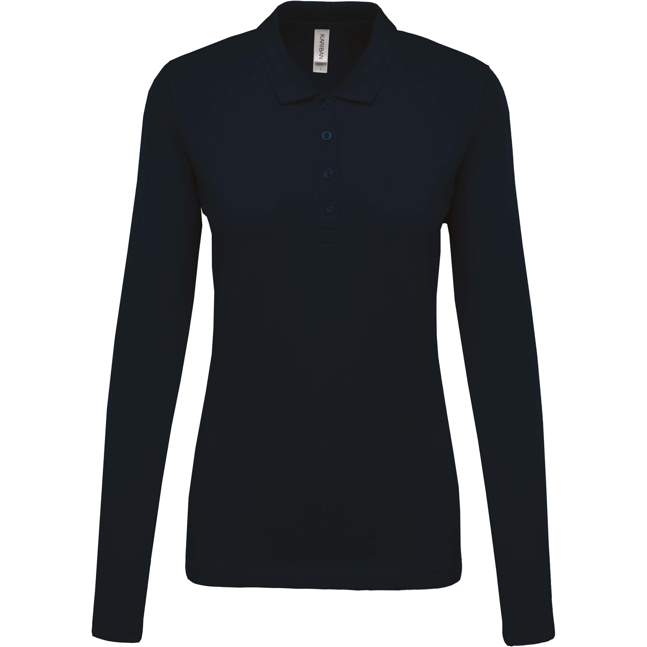 Kariban Damen Langarm Piqué Polo Shirt  
