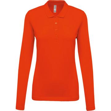 damen langarm-poloshirt piqué