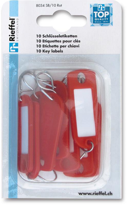 Rieffel  RIEFFEL Schlüsseletiketten 8034SB/10 10 Stück rot 