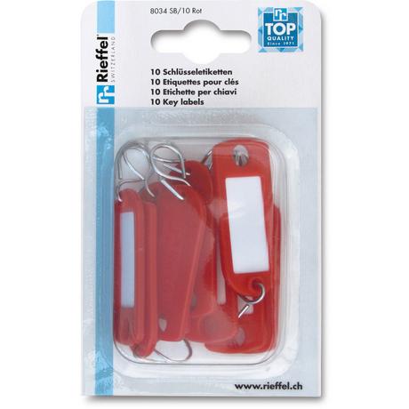 Rieffel Etiquettes de clés 8034SB/10 10 pièces rouges  