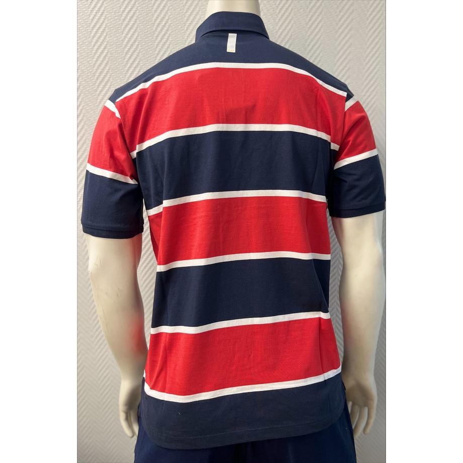 Serge Blanco Gestreiftes Poloshirt  