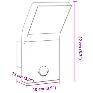 VidaXL Außenwandleuchte aluminium  