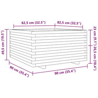 VidaXL fioriera da giardino Legno di pino  