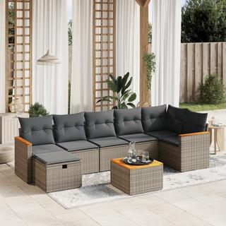 VidaXL set divano da giardino Polirattan  