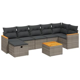 VidaXL set divano da giardino Polirattan  