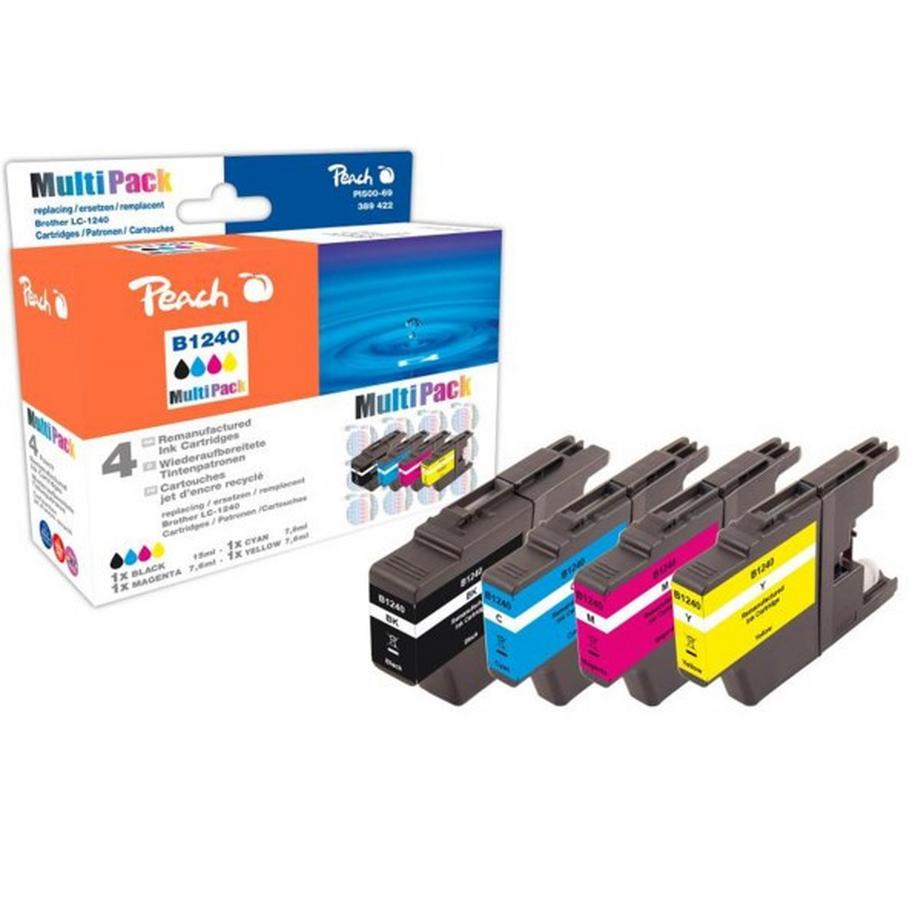 Peach  316322 cartuccia d'inchiostro 4 pz Nero, Ciano, Magenta, Giallo 