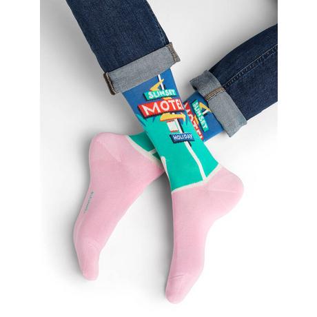 BLEU FORET Motel Gemusterte Socken  