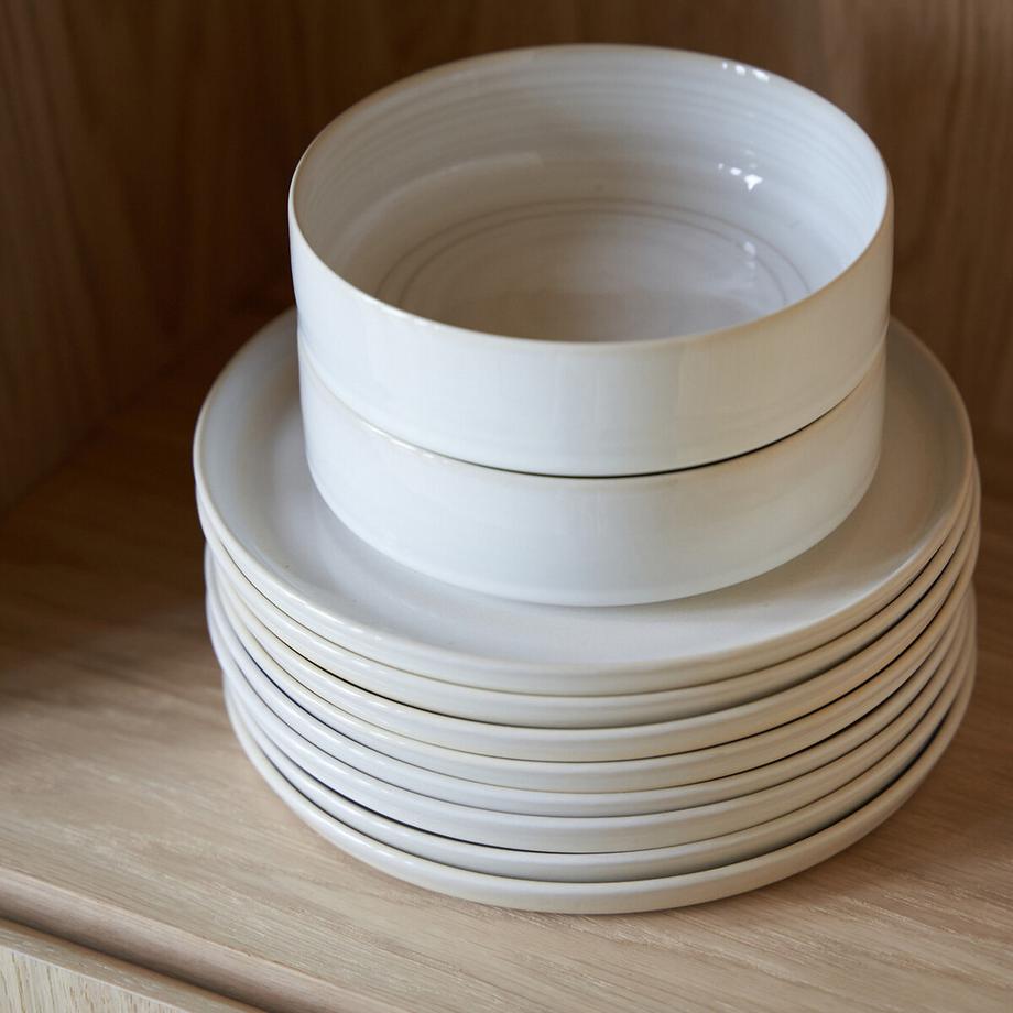 La Redoute Intérieurs Lot 4 assiettes dessert grès émail réactif  