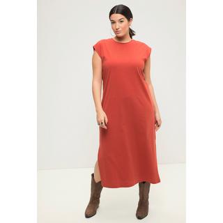 Studio Untold  Robe midi en jersey oversized à encolure ronde et sans manches. Ouverture de type fente sur le côté 