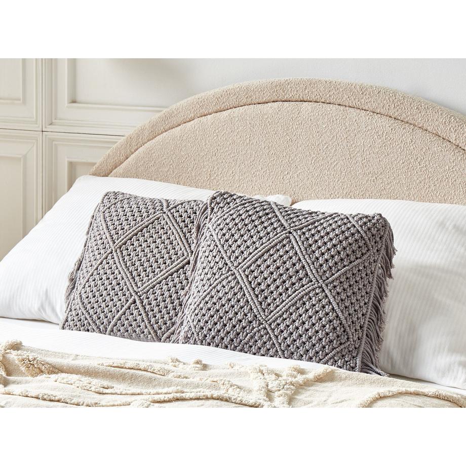 Beliani Lot de 2 coussins décoratifs en Coton  BESHAM  