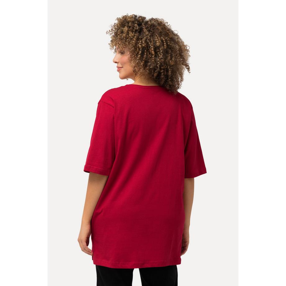Ulla Popken T-shirt col V manches courtes coupe Relaxed Fit  