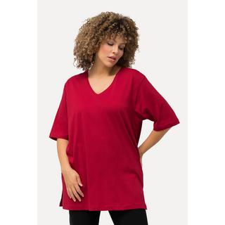 Ulla Popken  T-shirt dalle linee morbide con scollo a V e mezze maniche 