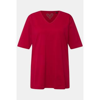 Ulla Popken  T-Shirt, V-Ausschnitt, Relaxed, Halbarm 