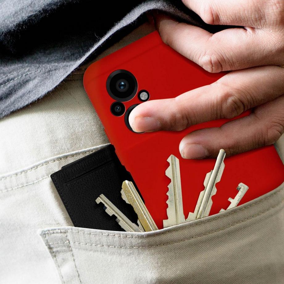 Avizar  Coque Xiaomi Poco M5 Semi-rigide Rouge 