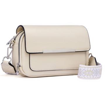 Handy Umhängetasche, Vegan Leder Crossbody Bag Umhängetasche mit verstellbarem abnehmbarem breitem Riemen