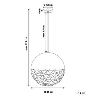 Beliani Lampe suspension en Acier Rétro PADMA  