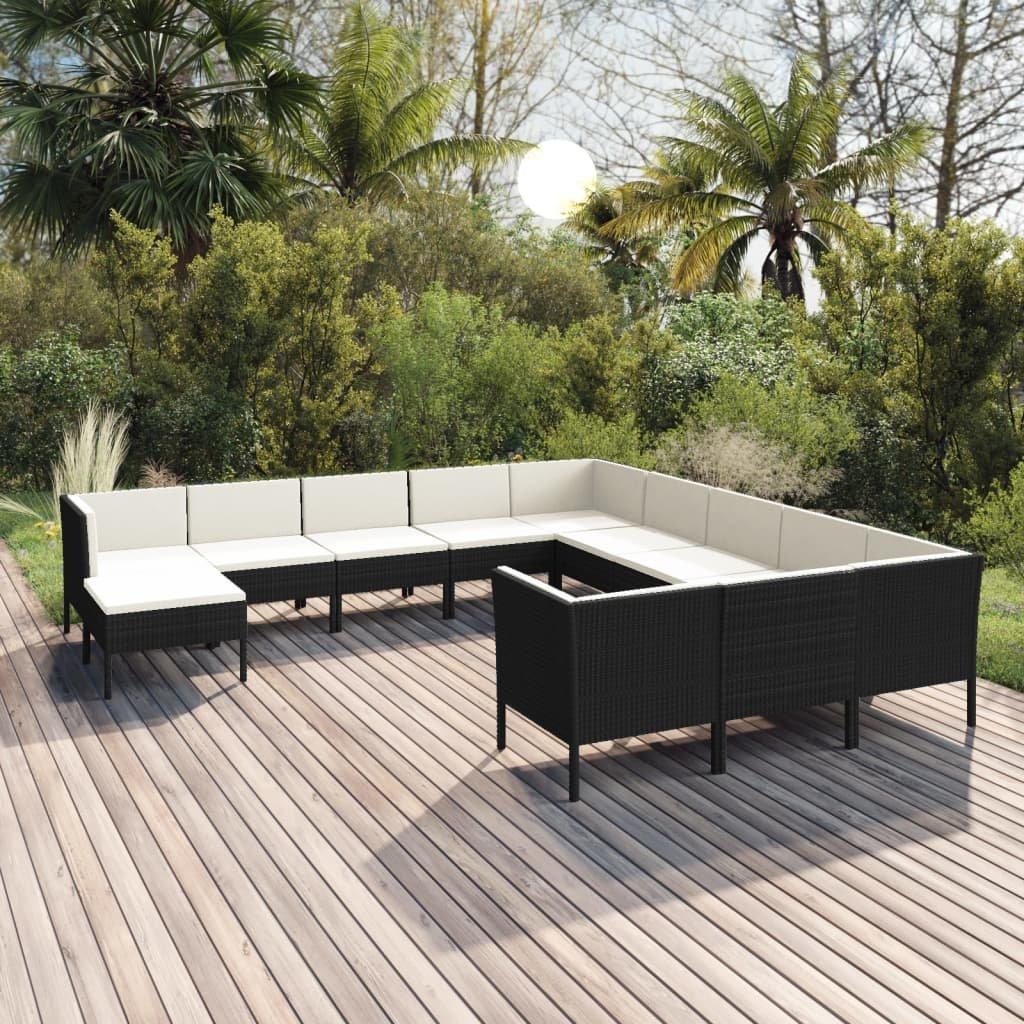 VidaXL Salon de jardin rotin synthétique  