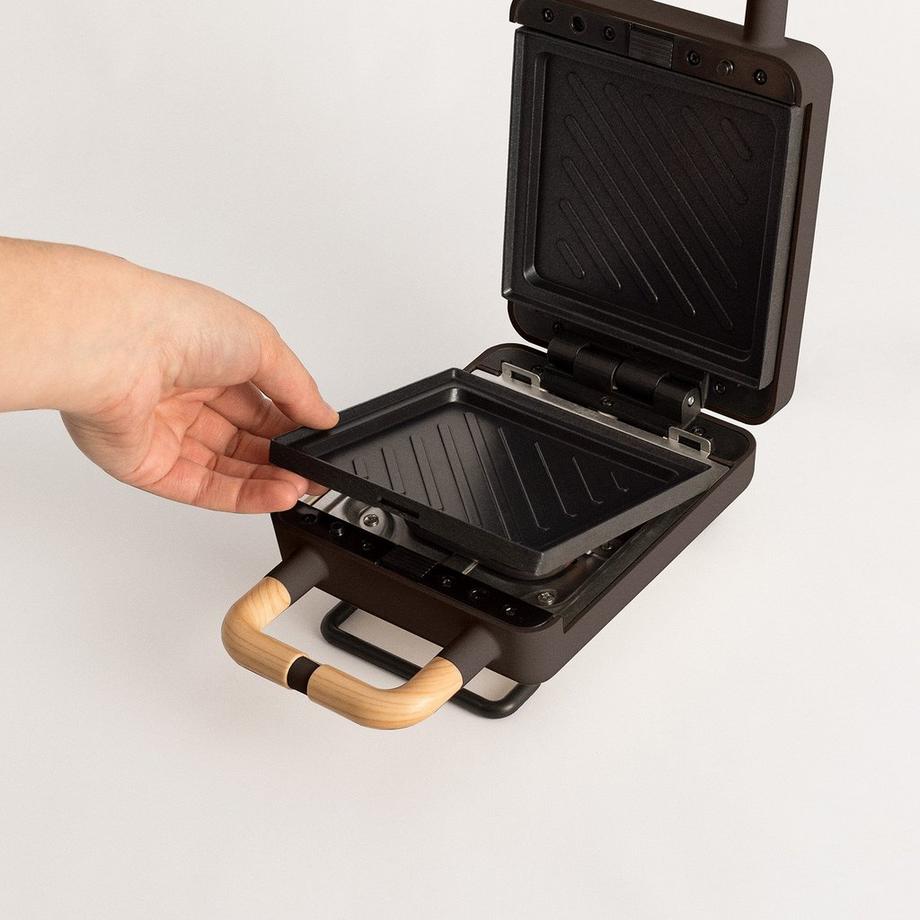 CREATE STONE 2 IN 1 COMPACT - Sandwich- und Waffeleisen mit austauschbaren Tellern  