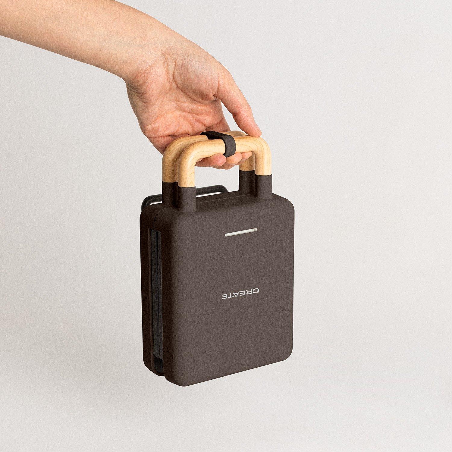 CREATE STONE 2 IN 1 COMPACT - Sandwich- und Waffeleisen mit austauschbaren Tellern  