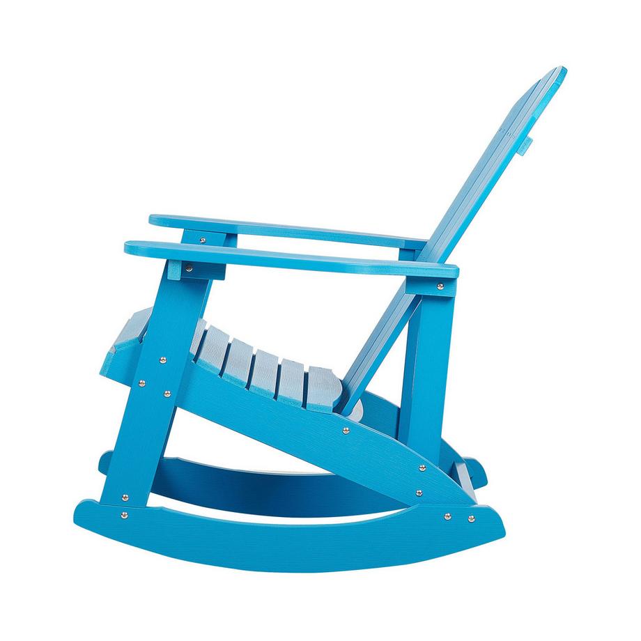 Beliani Fauteuil à bascule de jardin en Bois synthétique Traditionnel ADIRONDACK  